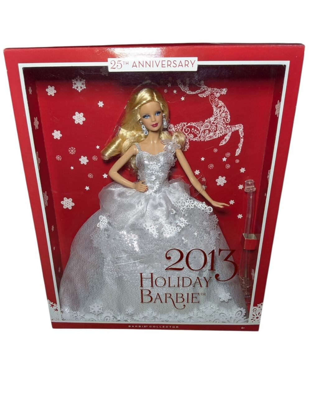 X8271 2013 Holiday Barbie Doll 25th Anniversary Edition Mattel Collector NTW NIB